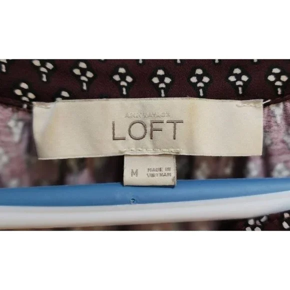 Ann Taylor Loft Women's Sleeveless V Neck Blouse Top Deep Red Polyester Blend M - Picture 5 of 8